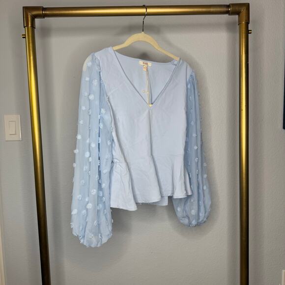NWT Peach light blue top size S - Picture 1 of 7